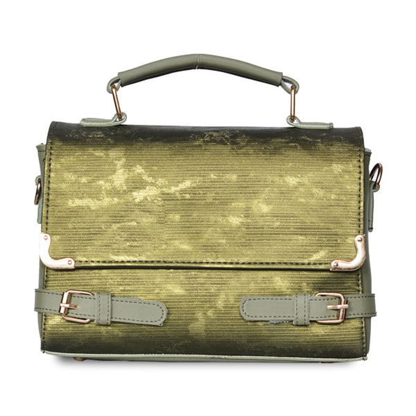 Top Handle Crossbody Bag with Adjustable Wide Strap Green