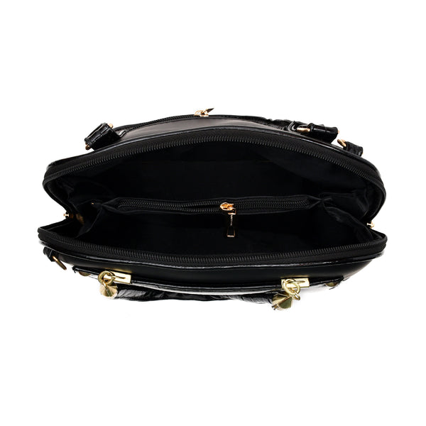 D Shaped Ladies Bag (Black)