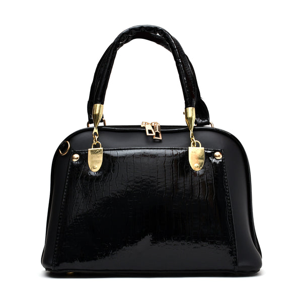 D Shaped Ladies Bag (Black)