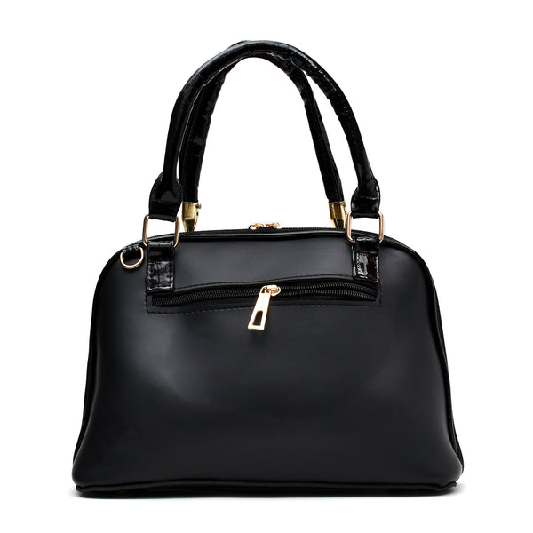 D Shaped Ladies Bag (Black)