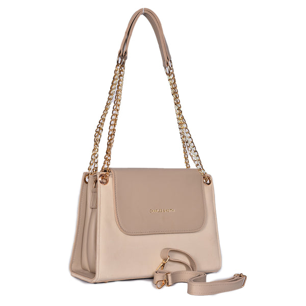 Velvet Crossbody Bag With Chain Strap Skin