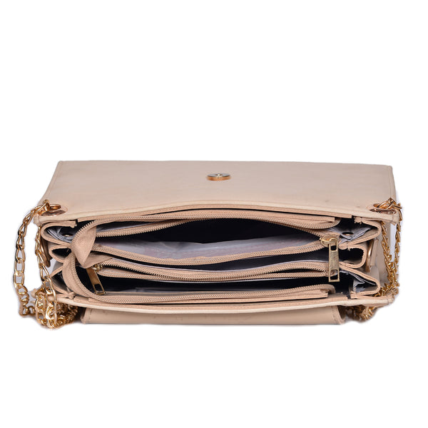 Velvet Crossbody Bag With Chain Strap Skin