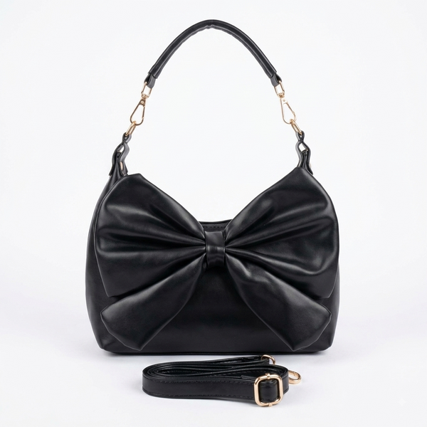 Cute Bow Crossbody Bag Black