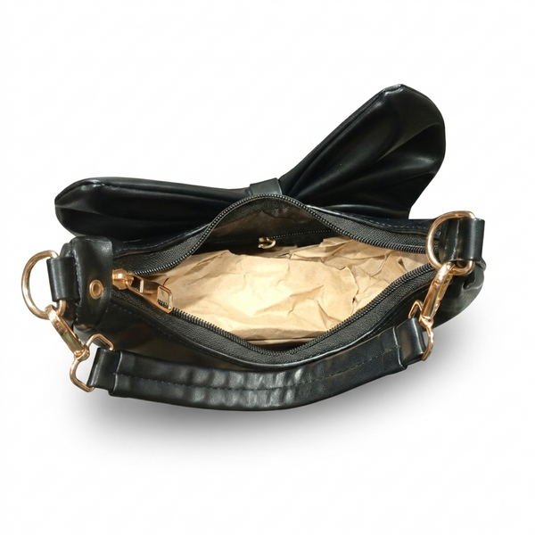 Cute Bow Crossbody Bag Black