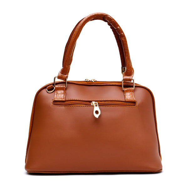 D Shaped Ladies Bag (Mustard Brown)