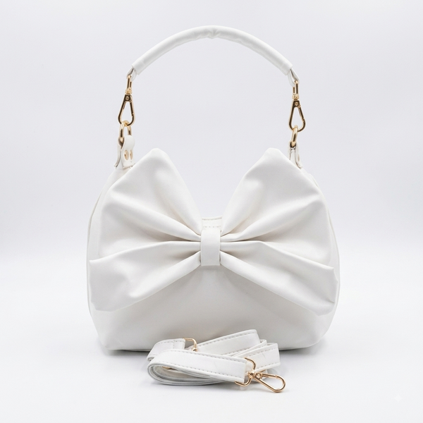 Cute Bow Crossbody Bag White
