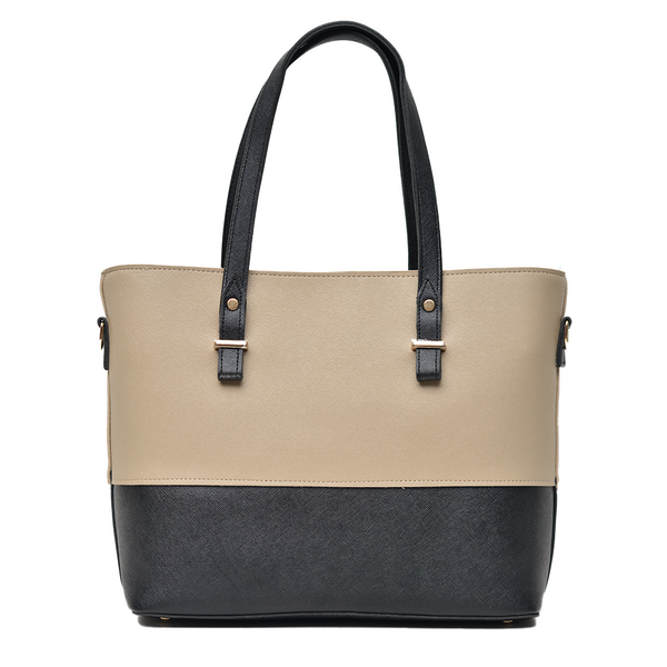 2 Pcs Signature Tote Bag Double Tone (Skin & Black)