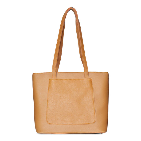 Teal Luxe Structured Tote Bag Yellow