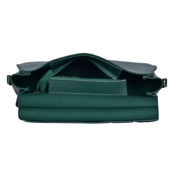 2 Pieces Small Flap Crossbody Handbag Green