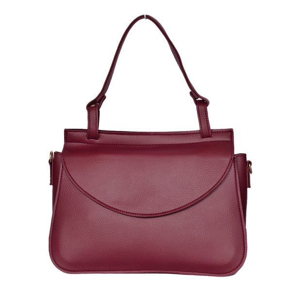 2 Pieces Small Flap Crossbody Handbag Maroon