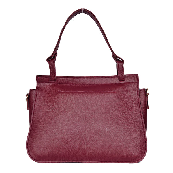 2 Pieces Small Flap Crossbody Handbag Maroon