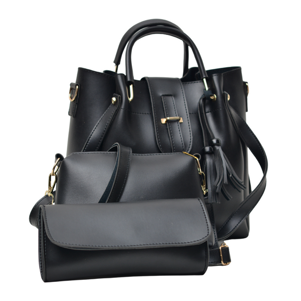 3 Pcs Large Capacity Casual Set (Black)