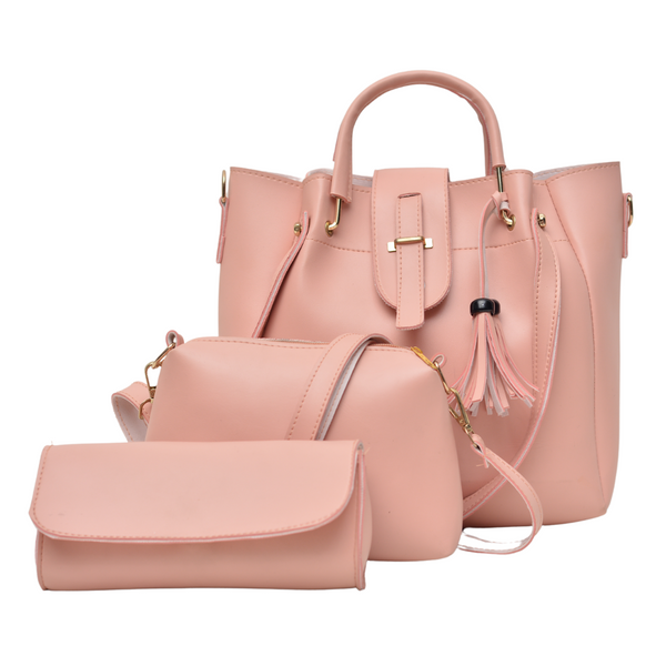 3 Pcs Large Capacity Casual Set (Pink)