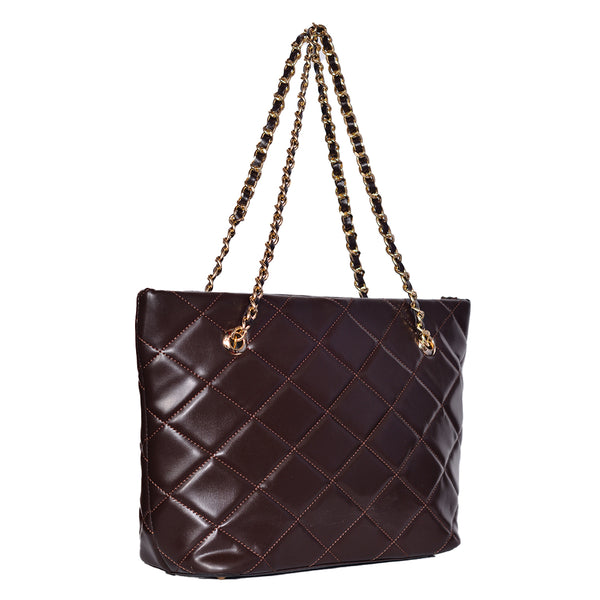 Mabyn Trendy tote bag  Dark brown