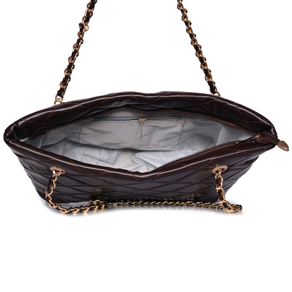 Mabyn Trendy tote bag  Dark brown