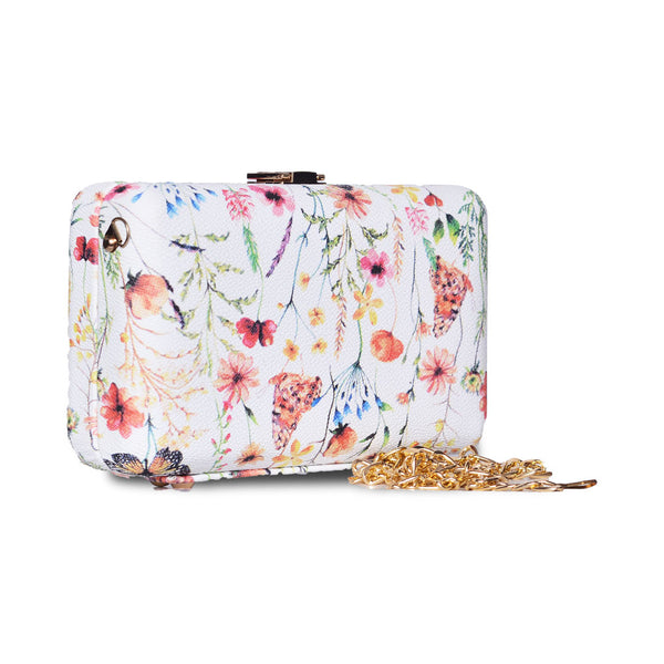 Butterfly Print Box Clutch Skin