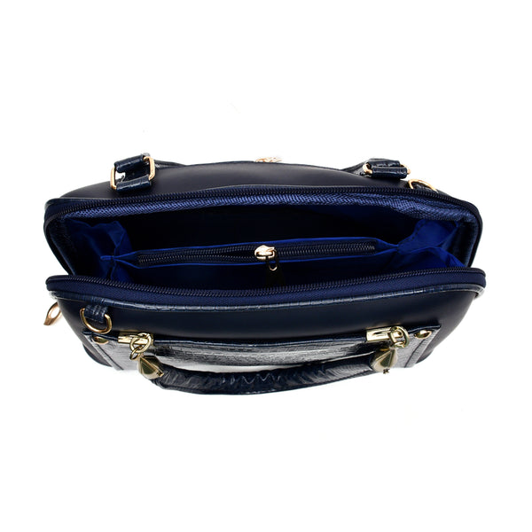 D Shaped Ladies Bag (Navy Blue)