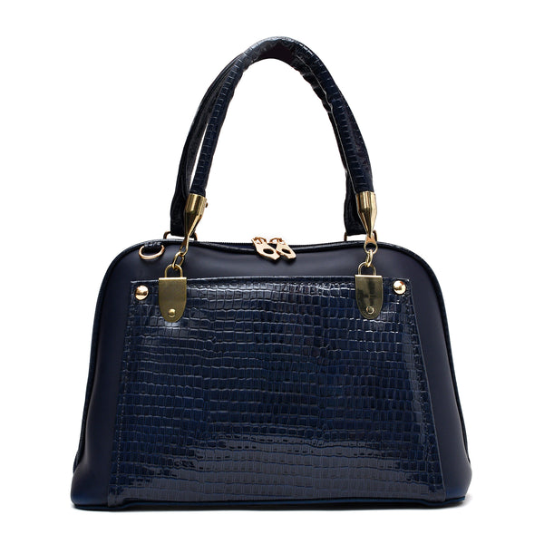 D Shaped Ladies Bag (Navy Blue)