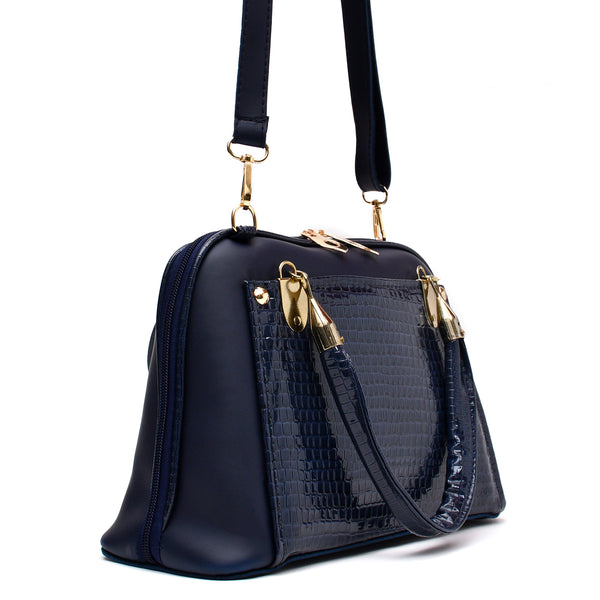 D Shaped Ladies Bag (Navy Blue)