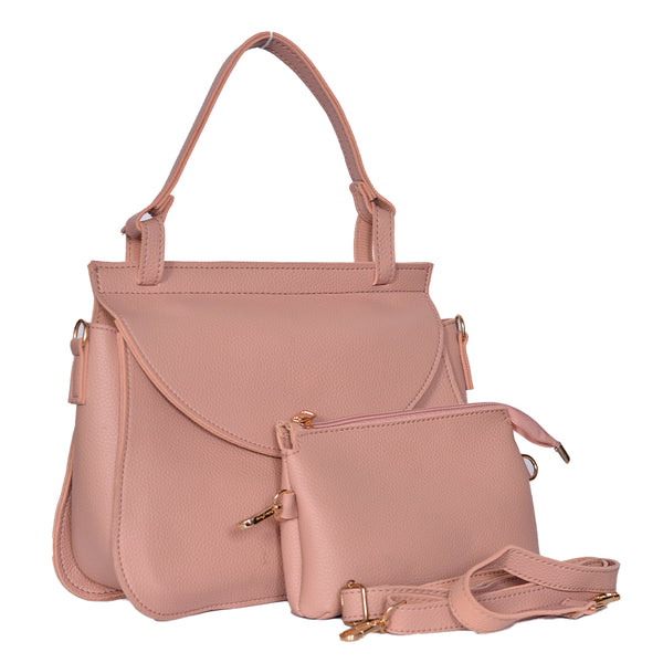 2 Pieces Small Flap Crossbody Handbag  Pink