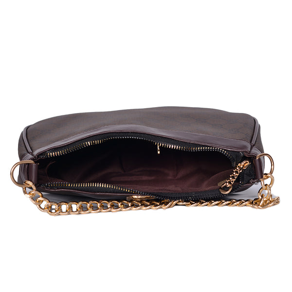 Mini Printed High Quality Crossbody Bag Brown