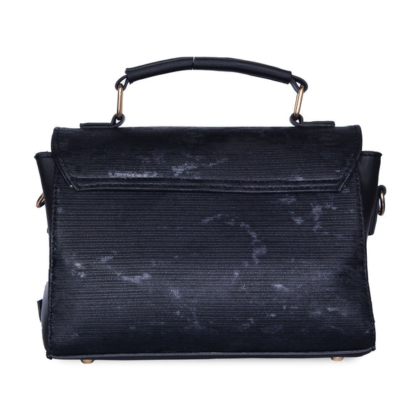 Top Handle Crossbody Bag with Adjustable Wide Strap Black
