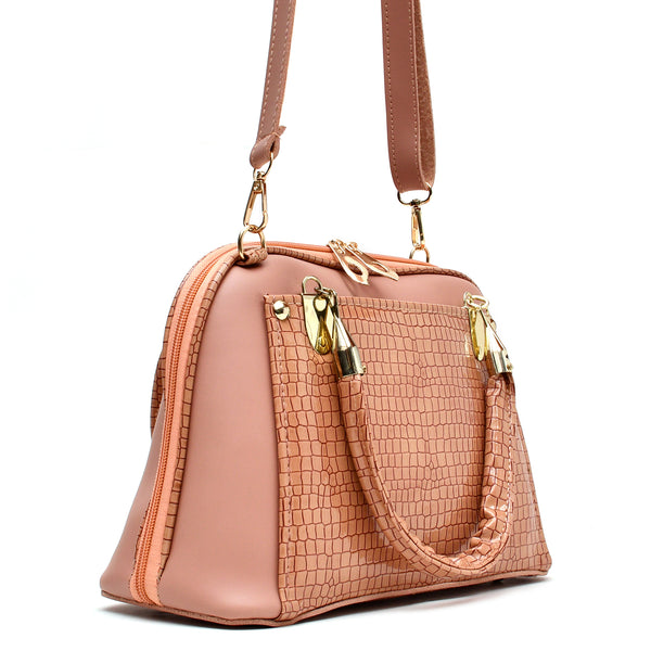 D Shaped Ladies Bag (Pink)