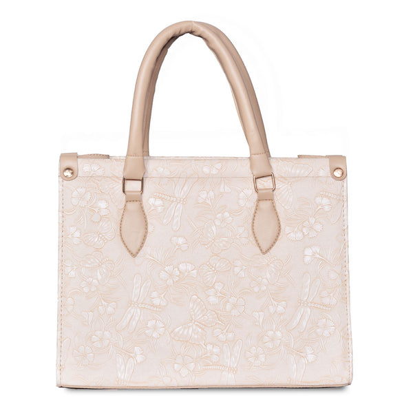 The Lotus Embossed tote bag Murtad Skin