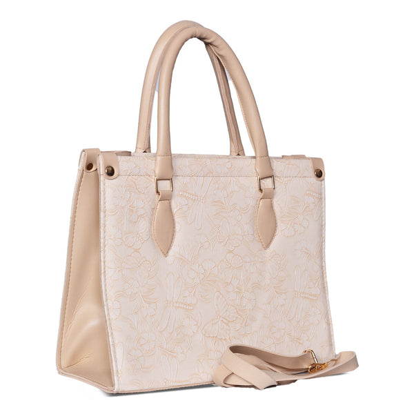 The Lotus Embossed tote bag Murtad Skin