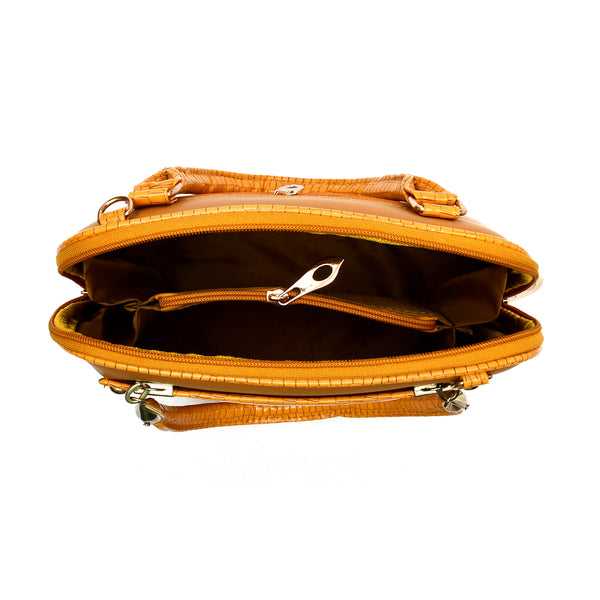 D Shaped Ladies Bag (Mustard Yellow)