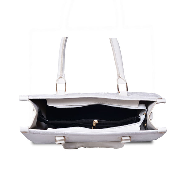 The Lotus EmboWhite ssed tote bag Murtad