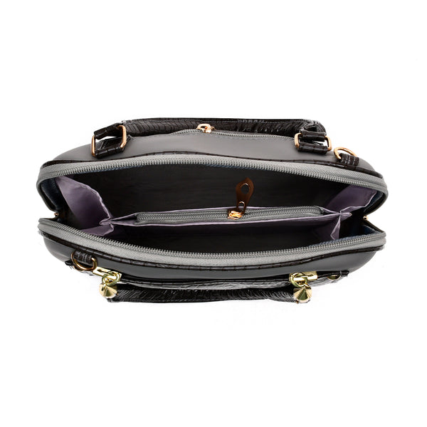 D Shaped Ladies Bag (Grey)