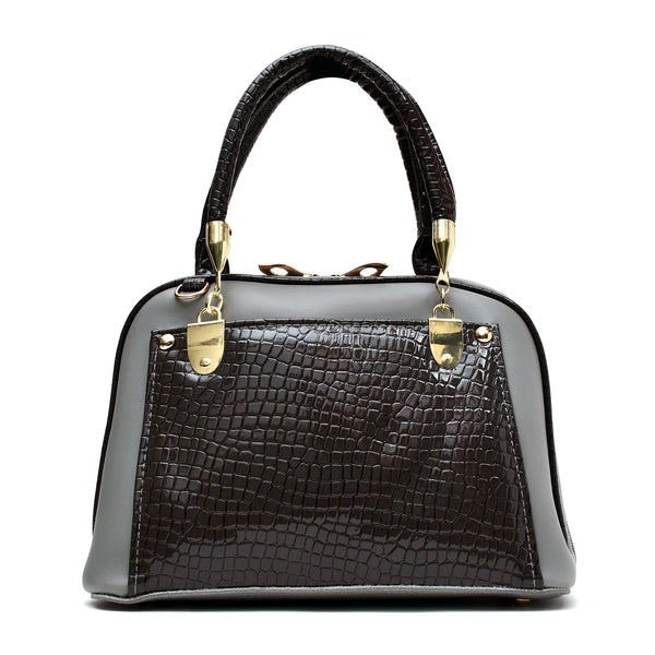 D Shaped Ladies Bag (Grey)