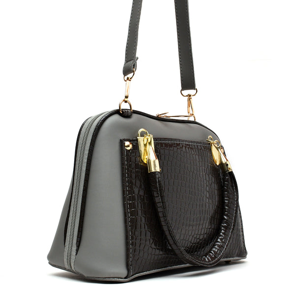 D Shaped Ladies Bag (Grey)