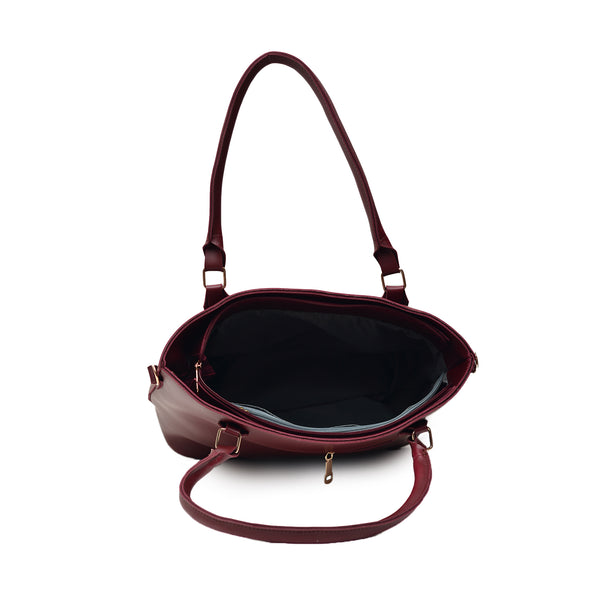 2 Pcs Large Capacity Hand Bag (Maroon)