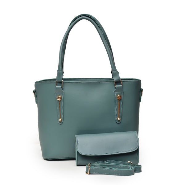 2 Pcs Large Capacity Hand Bag (Light Green)