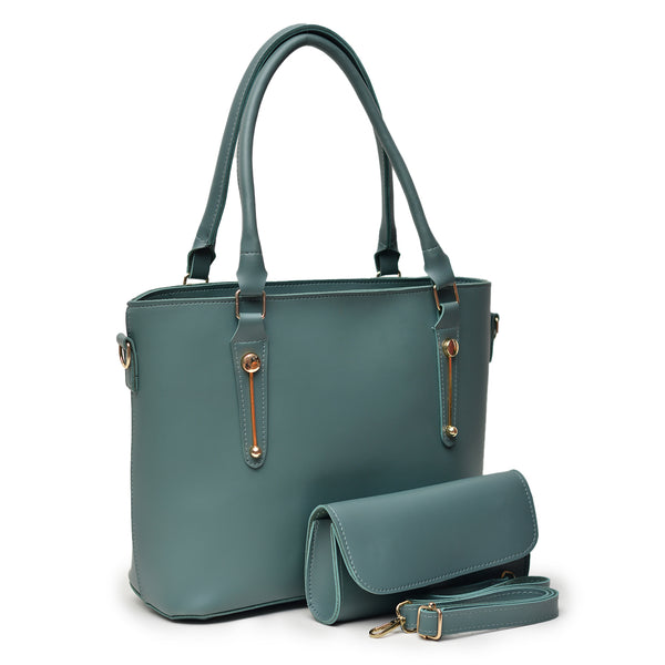 2 Pcs Large Capacity Hand Bag (Light Green)