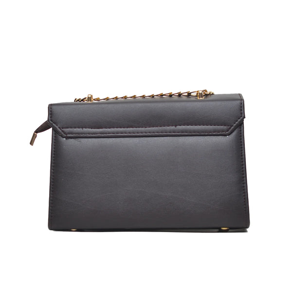 Classic Envelope Shaped Crossbody Bag (Black)