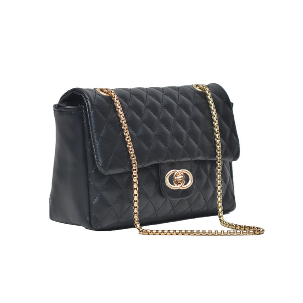 Classic Flap Shoulder Bag (Black)