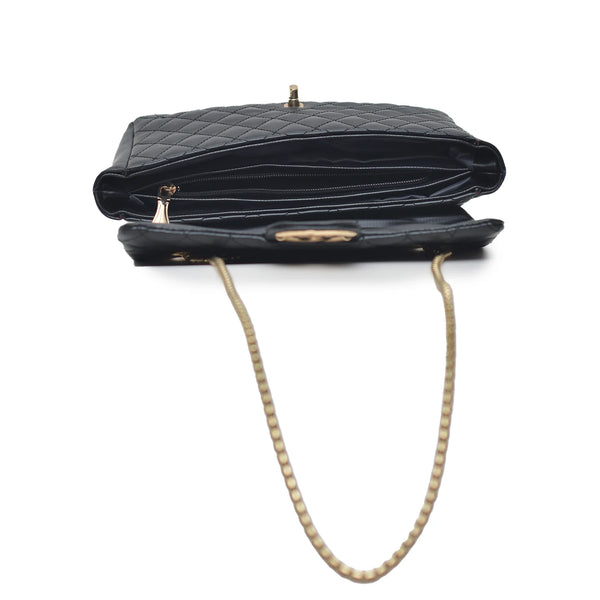 Classic Flap Shoulder Bag (Black)