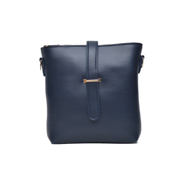 Bucket Crossbody Bag (Navy Blue)
