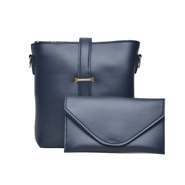 Bucket Crossbody Bag (Navy Blue)
