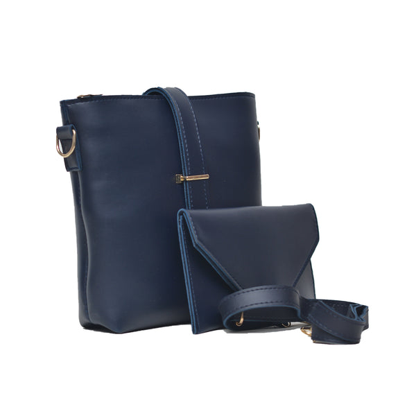 Bucket Crossbody Bag (Navy Blue)