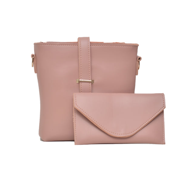 Bucket Crossbody Bag (Pink)