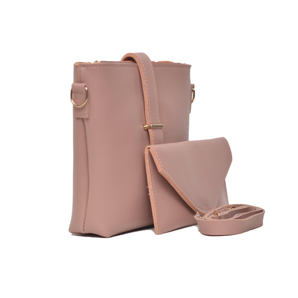 Bucket Crossbody Bag (Pink)