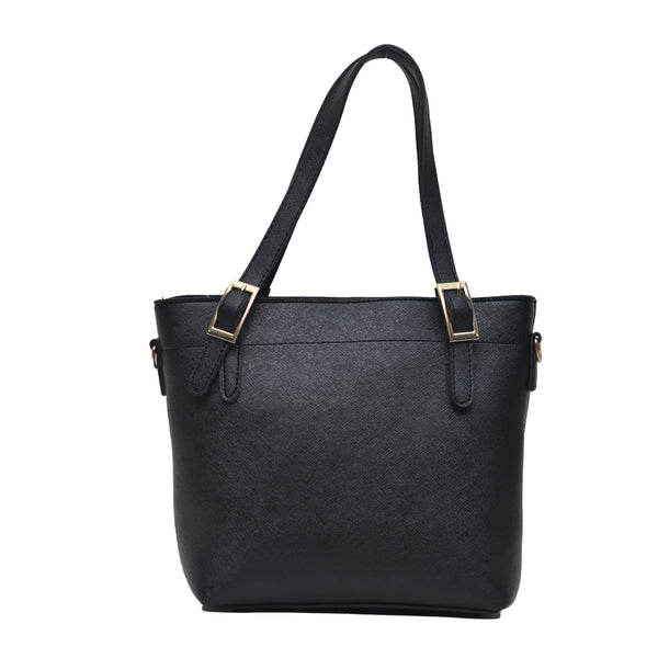 Buckled Shoulder Bag (Black)