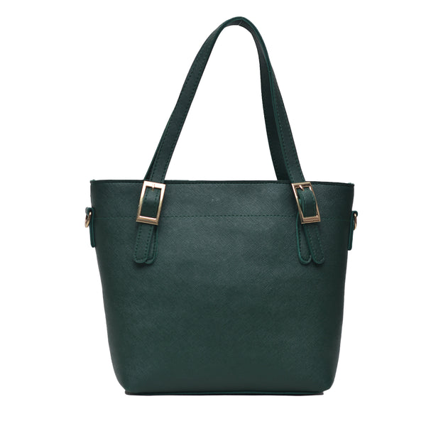Buckled Shoulder Bag (Bottle Green)
