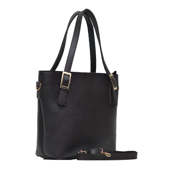 Buckled Shoulder Bag (Dark Brown)