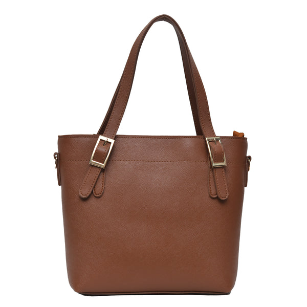 Buckled Shoulder Bag (Mustard Brown)