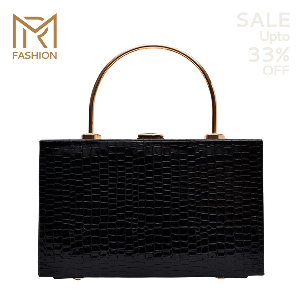 Crocodile Box Clutch